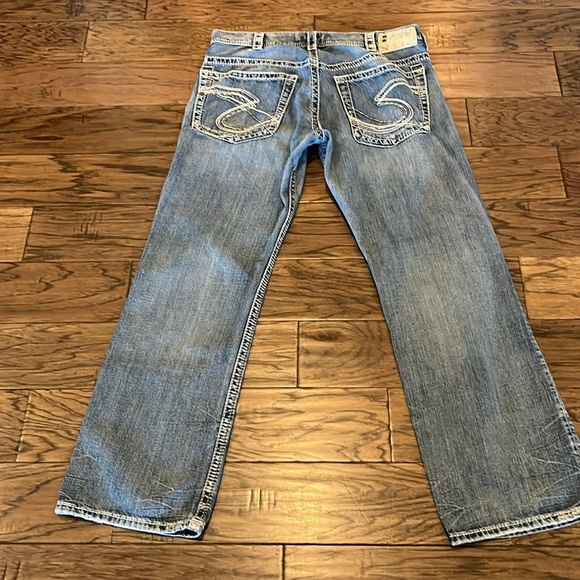 Silver Jeans Gordie Straight Leg Relaxed Size 34 - Picture 2 of 16